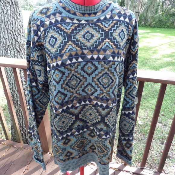 Tricots St. Raphael Men's Sweater Size M Geometric - Picture 1 of 6